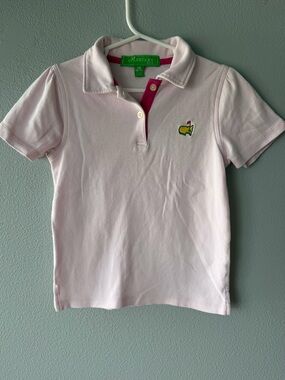 Masters Kids light pink short sleeve golf polo shirt Girls’ size XS 5-7